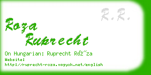 roza ruprecht business card